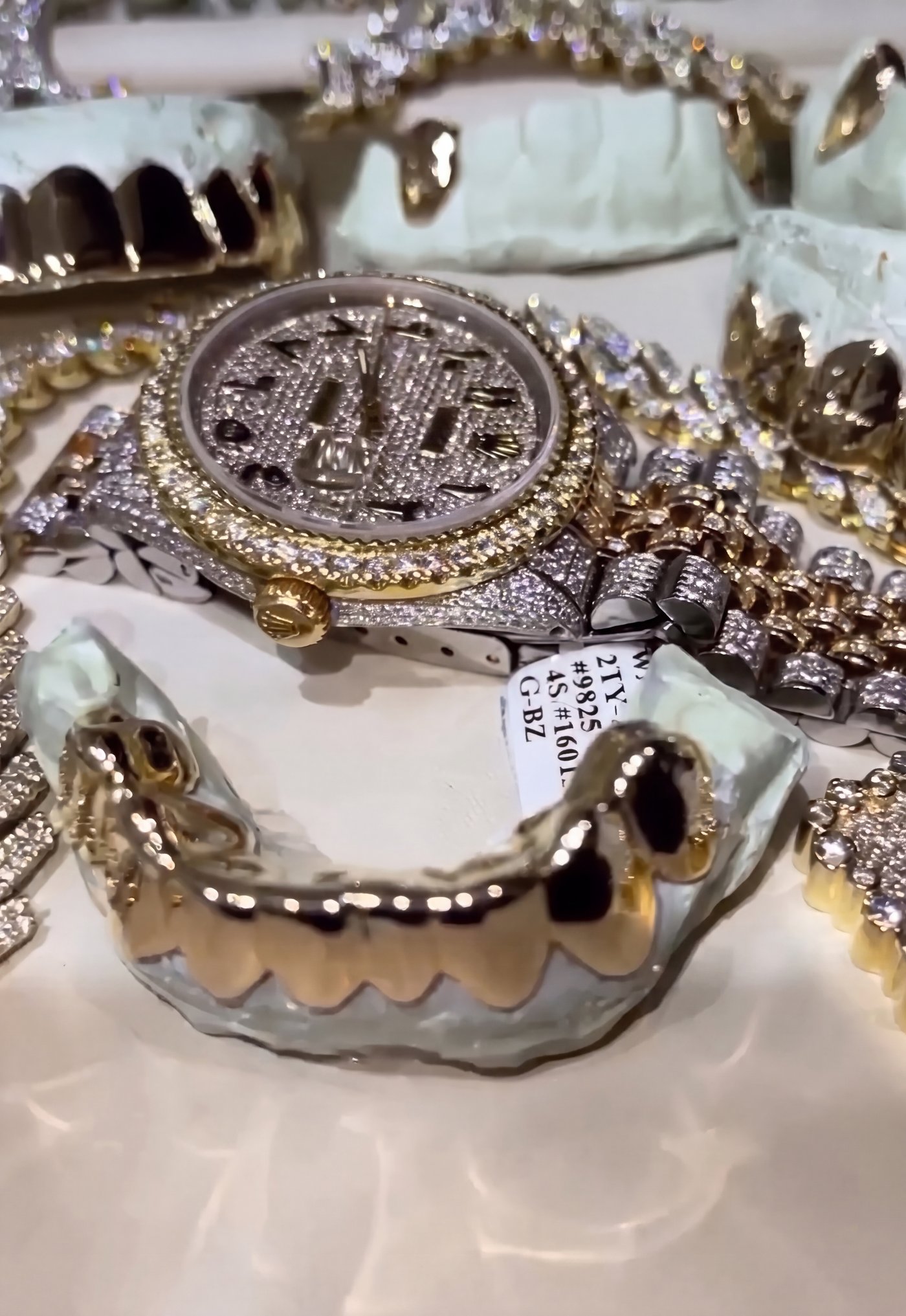 Iced out diamond watch